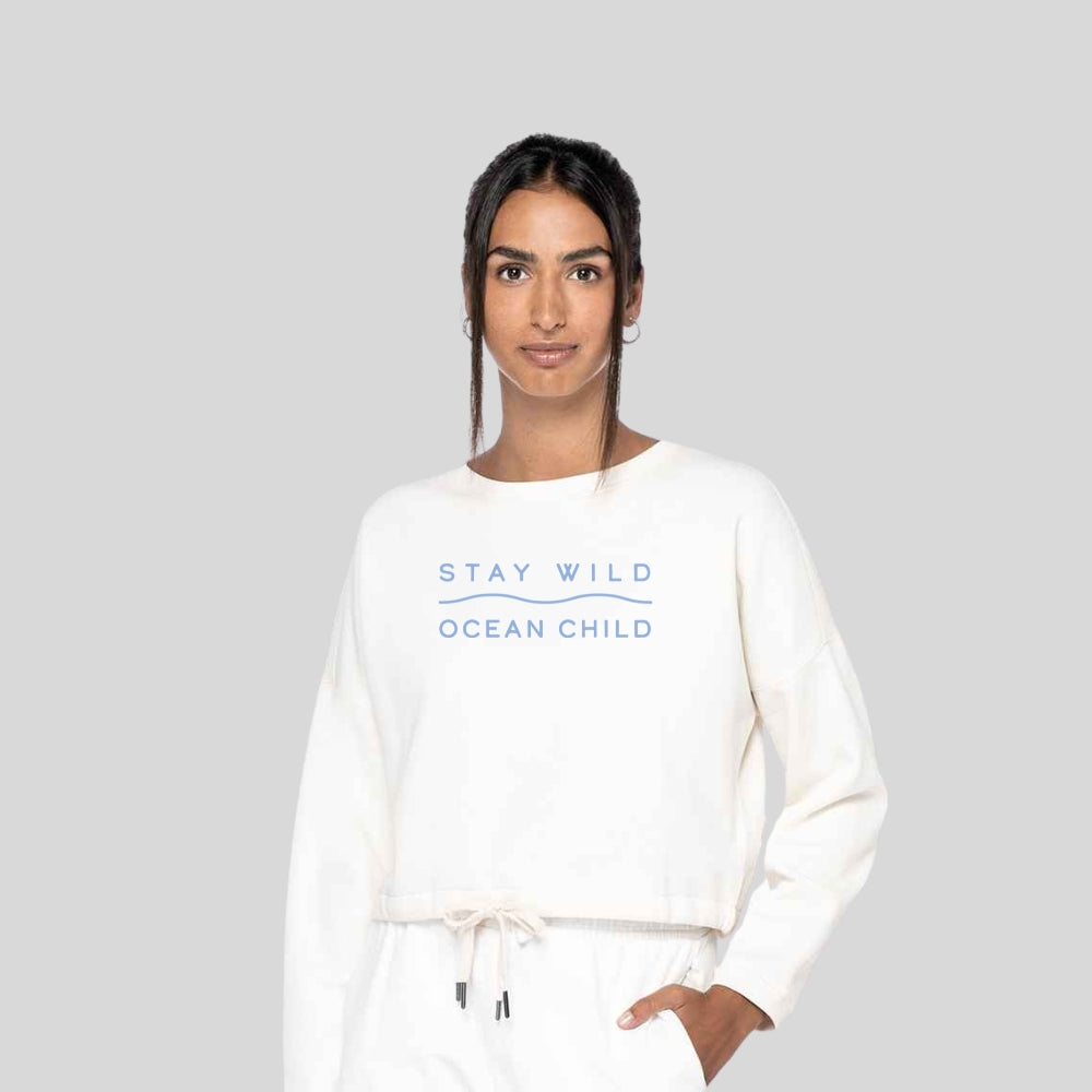Stay Wild Oversized Cropped Sweat