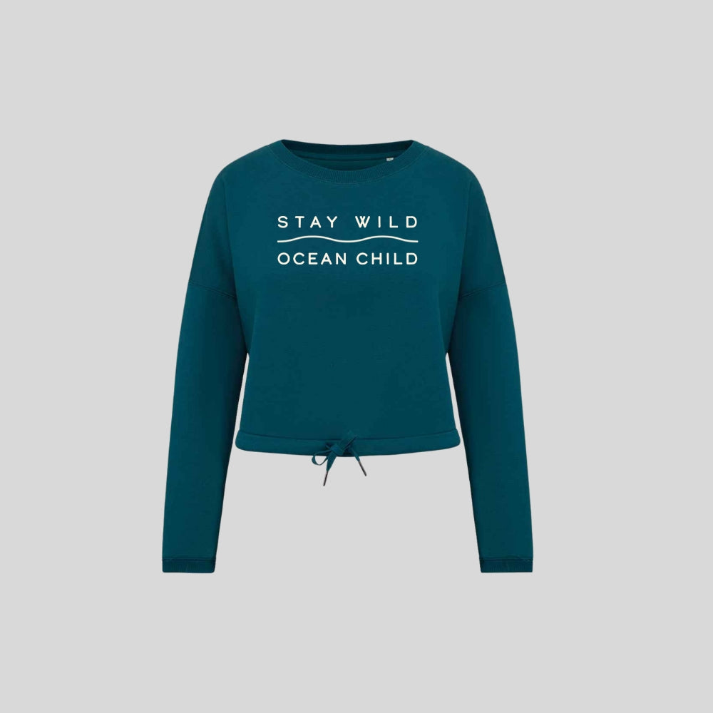 Stay Wild Oversized Cropped Sweat